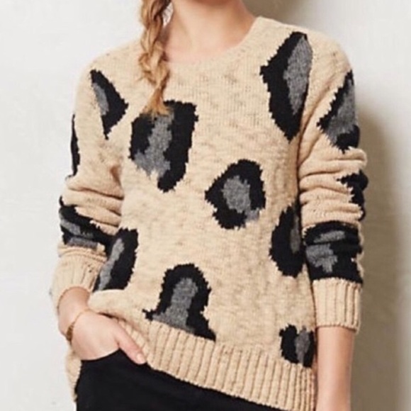 Anthropologie Sweaters - Sleeping on Snow Leopard Sweater